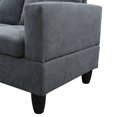 thumbnail image 3 of KISRAIS  97" Wide 2-Piece Upholstered Sectional Sofa Set for Small Space Dark Grey Flannelette - Right Facing, 3 of 5