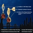 thumbnail image 2 of Gem Stone King 10K Yellow Gold Red Garnet Stud Dangle Earrings for Women | 2.62 Cttw | Gemstone January Birthstone | Pear Shape 8X6MM, 2 of 6