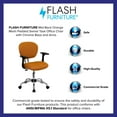 thumbnail image 3 of Mid-Back Orange Mesh Padded Swivel Task Chair with Chrome Base and Arms, 3 of 6