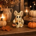 thumbnail image 7 of Lighted Vintage Patchwork Ghost, Light Up Ghost with Pumpkin Lantern Halloween Decor, 2027 Vintage Halloween Patchwork Ghosts Lamp, Rustic Fall Figurine Decoration for Mantel Shelf Entryway Porch, 7 of 7