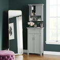 thumbnail image 4 of RiverRidge Somerset 2-Door Bathroom Medicine Cabinet Laundry Wall Shelf Storage - Gray, 4 of 12