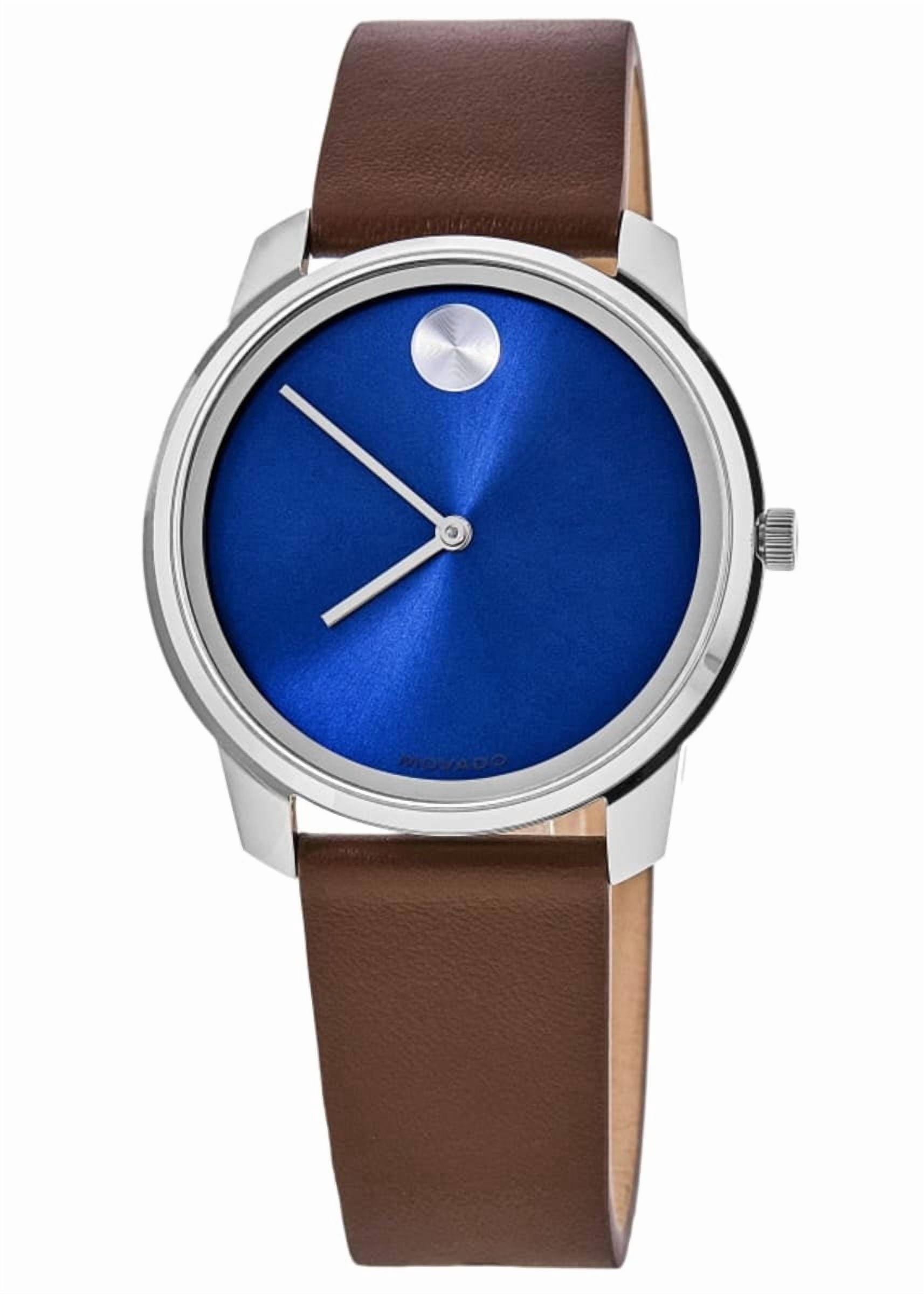 Movado, Men's Watch, 3601069, Black Dial, Black Leather Strap