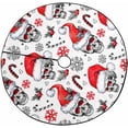 thumbnail image 1 of FMSHPON WatercolorSketchy Skulls Xmas Christmas Tree Skirt Stand Mat for Holiday Party Decoration Indoor Outdoor 48 inches, 1 of 3