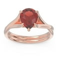 thumbnail image 2 of Diamond-Capitals 2.00 Carat Latest Design Pear Cut Garnet Gemstone Solitaire Engagement Ring for Girls 14K Rose Gold Size 6, 2 of 8