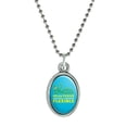 thumbnail image 1 of Adventurous and Flexible Gumby Antiqued Oval Charm Pendant with Chain, 1 of 3