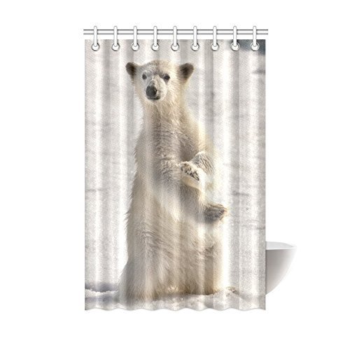 ABPHQTO Cortina de Ducha Oso Solar Cortina de Ducha Impermeable 120x180 cm