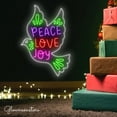 thumbnail image 3 of Glowneon Peace Love Joy Neon Sign, Peace Love Joy LED Sign, Dove Birds Neon Light, 3 of 4
