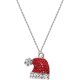 thumbnail image 1 of Regalo de Navidad Pendientes de alce con diamantes de imitación Sombrero de Papá Noel de cristal rojo Cuelga Ea, 1 of 5