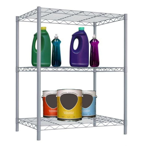 Home Basics 3 Layer Wire Shelf Grey, Room Essentials Wire Shelving Replacement Parts