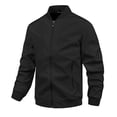 thumbnail image 5 of Mens Bomber Jacket Lightweight Casual Golf Windbreaker Full Zip Up Jackets for Men with Pockets Men's Business Solid Color Casual Jacket, 5 of 5