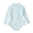 thumbnail image 2 of GYRATEDREAM 2-10T Girls One Piece Rashguard Swimsuit Long Sleeve Zip Up Stripe Bathing Suit, 2 of 10