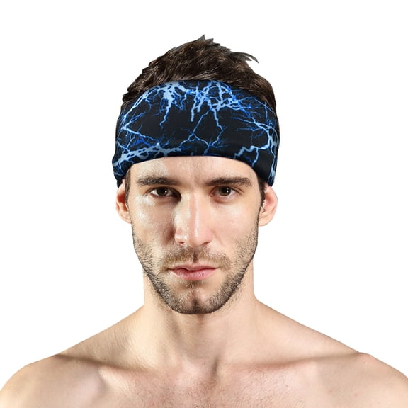 Elastic Sports Headbands for Men & Women, Sweatbands Athletic Stretchy Head Band for Tennis, Basketball, Running, Gym, and Fitness Working Out