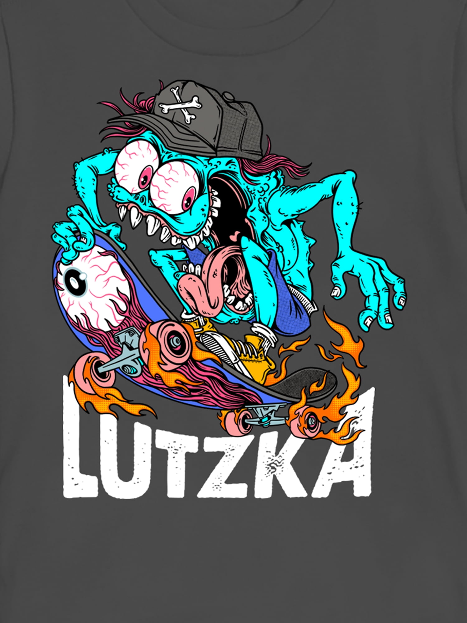 Greg Lutzka, Monster Skate Blue Boys Tee, Sizes XS-XXL