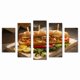 thumbnail image 1 of Juego de Cuadros Decorativos, Sándwiches Tortas, Estilo Apetitoso, 5 Piezas, Ideal para Restaurantes y Loncherías, 150x80cm, 1 of 5