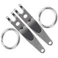 thumbnail image 3 of 2Pcs Outdoor Belt Clip Stainless Steel Suspension Pocket Clip Key Holder with Keychain, 3 of 14