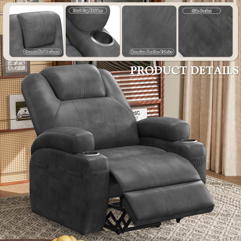 Homall Lift Recliner Comfy Chair Power Massage Electric Recliner Chairs for Adults,Blck
