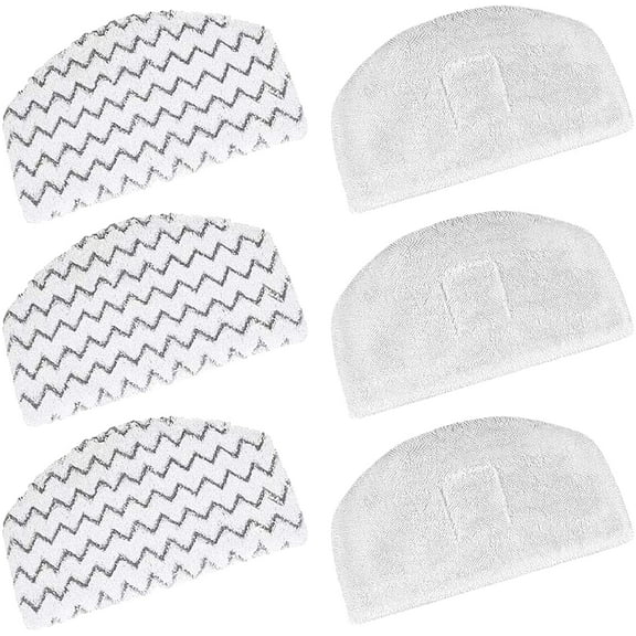 6 Pack Steam Mop Pads Replacement for Bissell Powerfresh Steam Mop 1940 1440 1544 1806 2075 Series, Model 19402 19404 19408 19409 1940a 1940f 1940q 1940t 1940w Washable Cleaning Pad