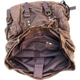 thumbnail image 7 of CAILDANL Leather Backpack for Men, Waxed Canvas Shoulder Rucksack Carry-On Travel Backpack, 7 of 7