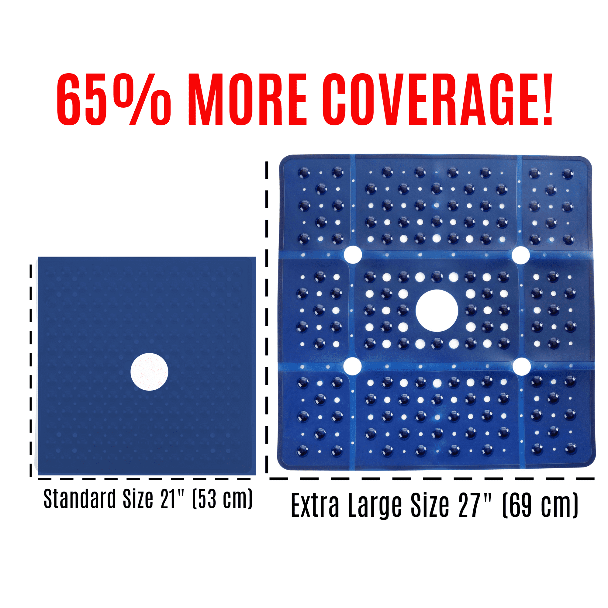 SlipX Solutions 27" x 27" Extra Large Square Shower Mat