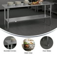 thumbnail image 5 of Flash Furniture Reader Stainless Steel 18 Gauge Prep and Work Table with Undershelf - NSF Certified - 72"W x 30"D x 34.5"H, 5 of 13
