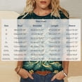 thumbnail image 3 of Hvogkswy Christmas Shirts for Women Oversize Crewneck 3/4 Sleeve T-Shirts Trendy Holiday Print Casual Home Pullover Tops, Gifts for Women, 3 of 5