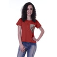 thumbnail image 6 of Moomaya Womens Round Neck T-shirt Short Sleeve Sequin Patch Pocket Tee Top - IS, 6 of 6