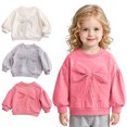 thumbnail image 5 of Gubotare Kids Crewneck Sweatshirt Toddler Baby Girls Birthday Outfit Baby Party Sweatshirt Long Sleeve Shirt 3T 4T(Grey, 3-4 Years), 5 of 9