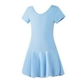 thumbnail image 1 of Miqool Robe de Ballet pour Filles Classique à Manches Courtes Justaucorps de Danse avec Jupe Tenues de Ballerine pour Enfants, 1 of 8