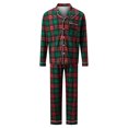 thumbnail image 2 of Christmas Family Pajamas Matching Set Plaid Pattern Holiday Sleepwear Set with Dog Shirt, 2 of 10