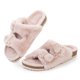 thumbnail image 1 of Zapatilla FITORY para mujer con punta abierta, piel de conejo sintética, color rosa, talla 11, 1 of 7