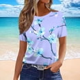 thumbnail image 3 of Perfectbot Women's Cute Print Crew Neck T-Shirt Short Sleeve Casual Daily Summer Top Tee, 3 of 5