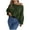 Olive Green, variant on Lovskoo 2024 Sweaters for Women Long Sleeve Casual Solid Color Dolman Sleeve Loose Top Sweater Olive Green