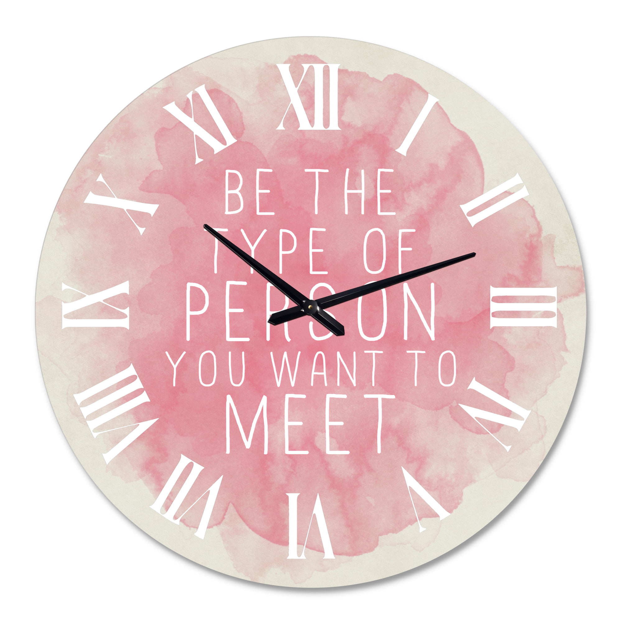 Designart 'Be The Person You Want To Meet' Traditional Wall Clock