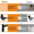 thumbnail image 5 of Tolead 70" Heavy-Duty Adjustable Rubber Wood Workbench, Wheels & Power Outlets & Double Pegboards, 5 of 7