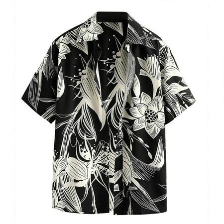 

KmaiSchai Casual Shirt Mens 3D Digital Printing Pocket Buckle Lapel Short Sleeve Shirt Pajama Shirt Short Sleeve Tee Shirt Men Big And Tall Shirts Corduroy Shirt Women Men Shirt Long Sleeve Short Sl