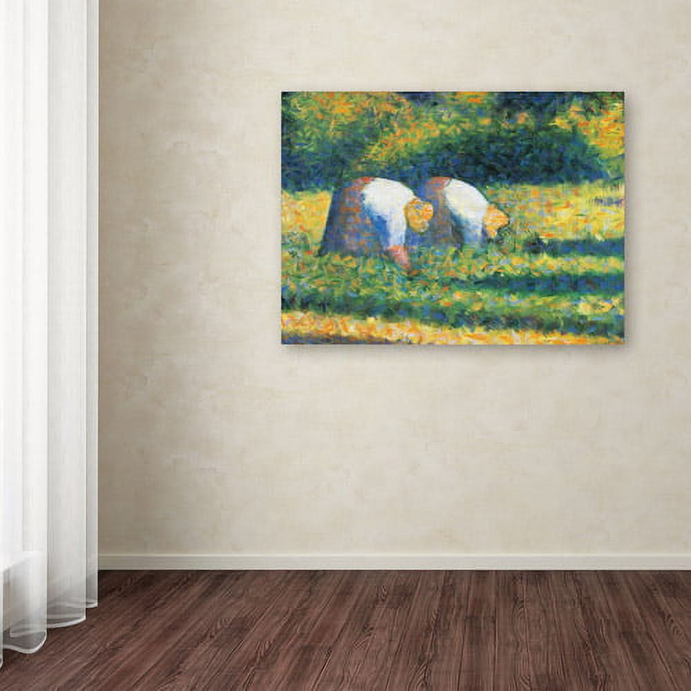 Trademark Fine Art "Farmers at Work 1882" Canvas Art by Georges Seurat