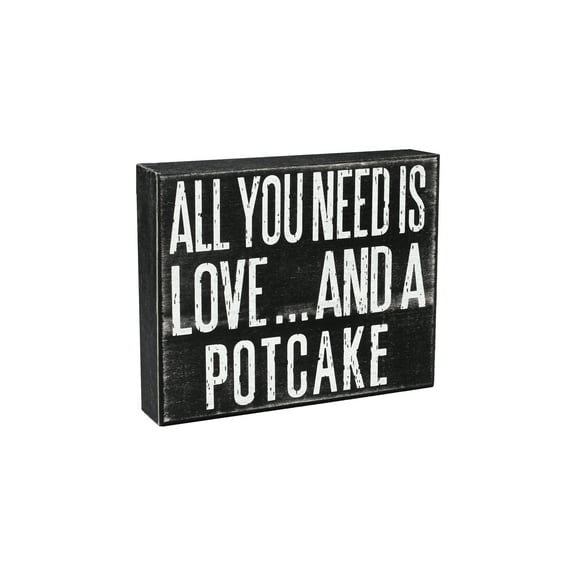 JennyGems - All You Need is Love and a Potcake - Wooden Sign