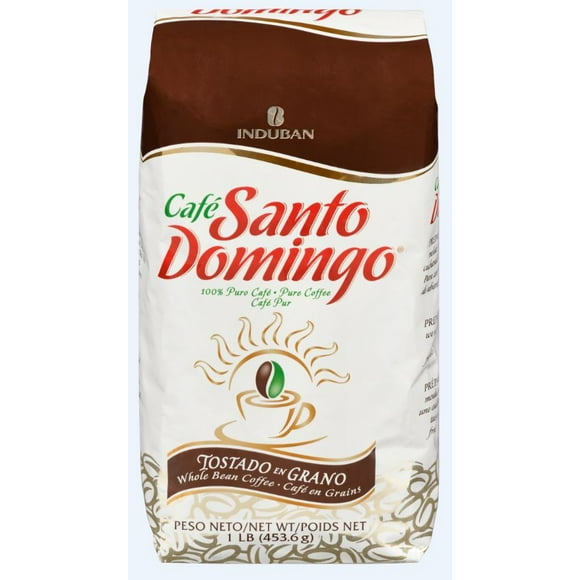 INDUBAN SANTO DOMINGO CAFE GRAINS TOSTADO 1lb Les meilleurs grains de café torréfiés à la perfection se rassemblent pour offrir le goût classique dominicain aimé dans le monde entier. Torréfiés et emballés en République dominicaine