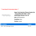 thumbnail image 2 of Upper Fuel Injection Plenum Gasket Set - Compatible with 2009 - 2010 Volkswagen Routan 4.0L V6, 2 of 2