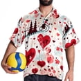 thumbnail image 4 of Valentine's Day Love Men's Short Sleeve Poplin Beach Shirts, Casual Printed Button Down Summer Hawaiian Shirt - Unisex, 4 of 6