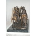 thumbnail image 2 of Nifao Old Dragon by Remington replica Bronze Statue – Home Decor Sculpture, 32"L x 12"W x 13"H, 2 of 11