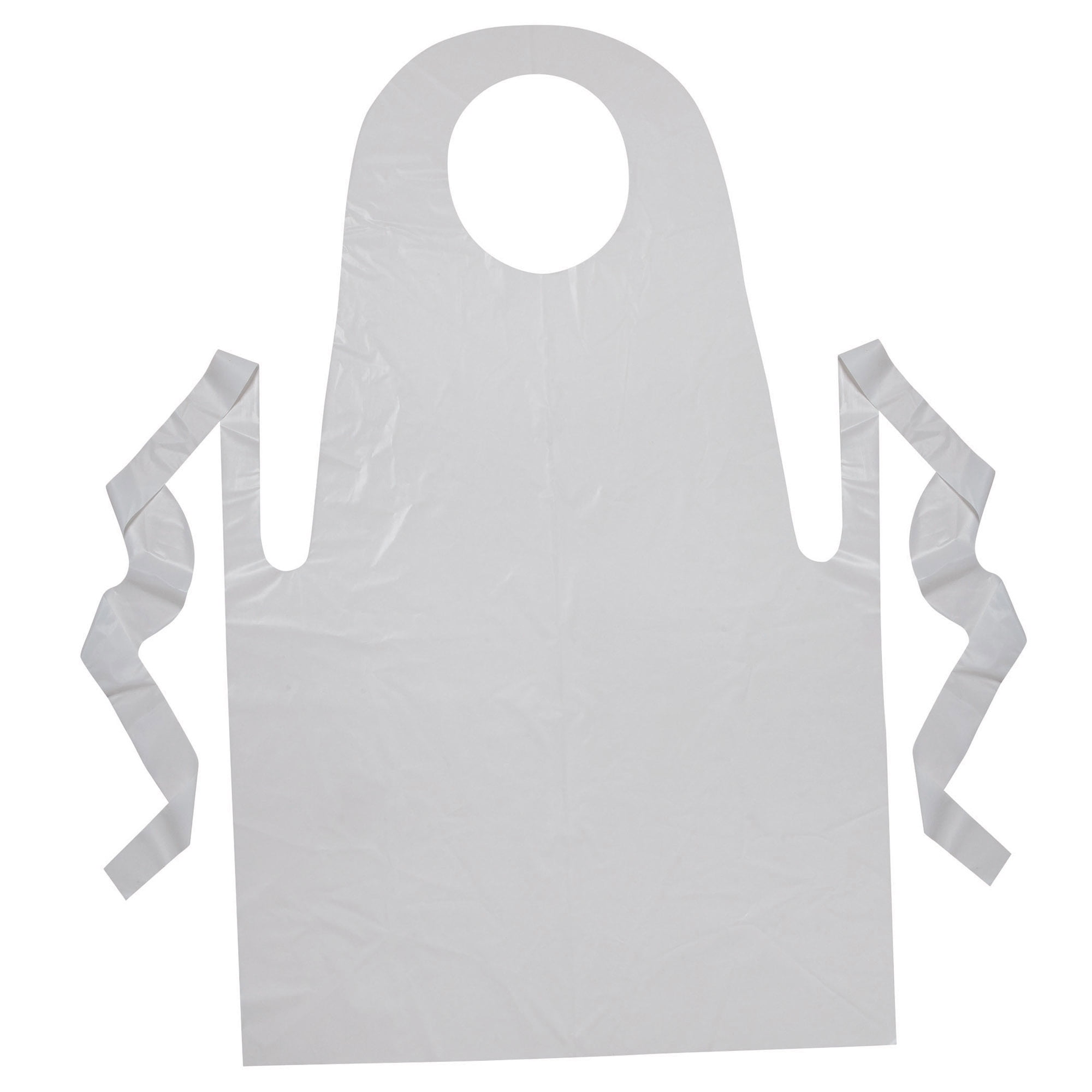 Pacon® Disposable Plastic Aprons, Child Size, White, Pack of 100