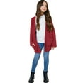 thumbnail image 3 of Sherrylily Girls Cardigan Open Front Popcorn Knit Long Sleeve Sweaters Coat with Pockets, 3 of 5