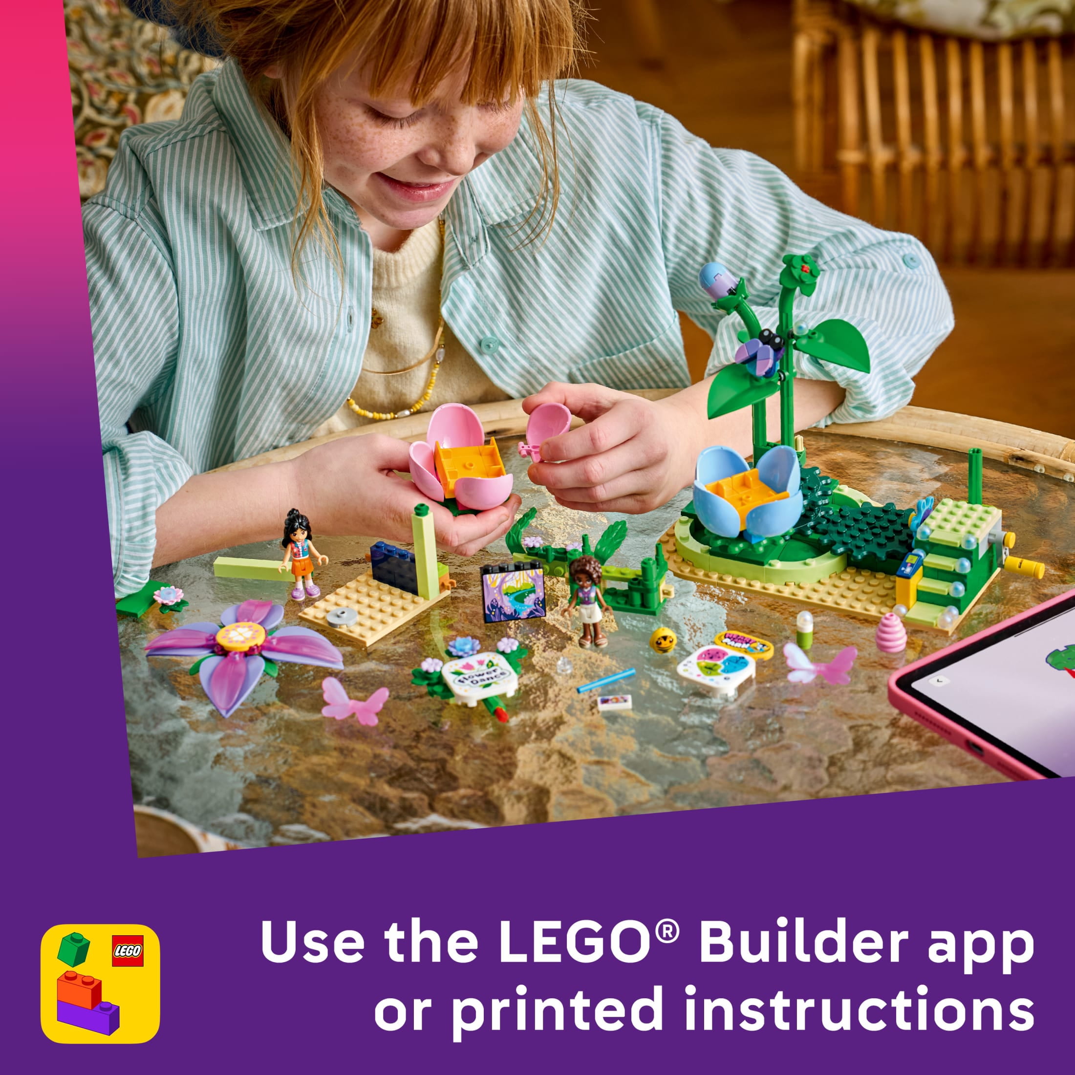 LEGO Friends Spinning Flower & Fairy Teacup Ride - Building Toy for Girls & Boys, Ages 7+ - Toy Figures & Playset for Kids - Includes 3 Minidolls - Gift for Birthdays - 42702