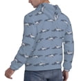 thumbnail image 6 of Kdxio Cute Whale Print Mens Casual Hooded Collar Drawstring Hoodies Pullover Sweatshirts Casual Long Sleeve Shirts-Medium, 6 of 7