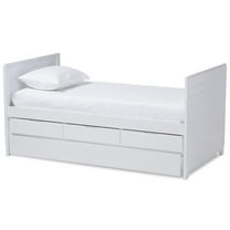 Bowery Hill Wood Storage Daybed with Trundle in White