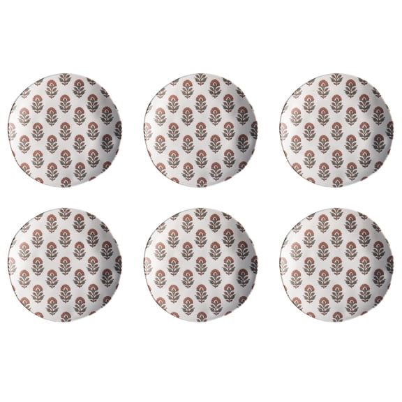 Kashmir NewWave Melamine Salad Plate - Cream - 8.5" - Set of 6