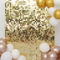 thumbnail image 6 of BalsaCircle 10 Panels Gold 12x12" Square Payette Sequin Wall Backdrop Party Wedding Decorations, 6 of 8