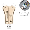thumbnail image 1 of SD Card Reader for iPhone / ipad / Android / Mac / Computer / Camera,4 in1 Micro SD Card Reader Trail Camera Viewer, Portable Memory Card Reader SD Card Adapter Compatible with SD and TF Cards, 1 of 9