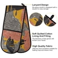 thumbnail image 2 of Yayeee Double Oven Mitt Kitchen Heat Resistant Baking 35" x7" Quilted Glove, Striped Boat, 2 of 6